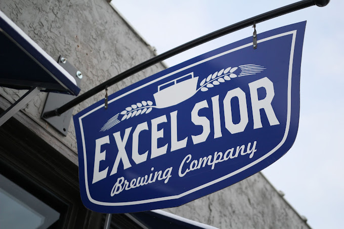 Blue Excelsior Brewing Co sign